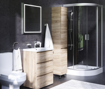 Полный комплект в ванную комнату GEM, 61х43х85 см, бежевый, UK91SA