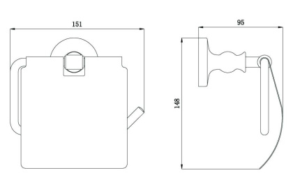 Держатель туалетной бумаги RUSH Crete (CR35111)