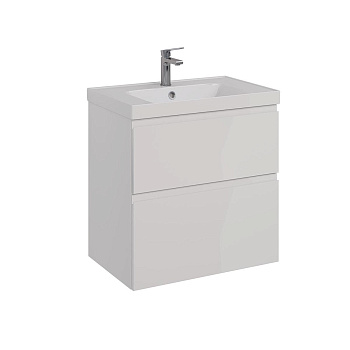 Тумба Lemark VEON 70см под 1 раковину, подвесная/напольная, 2 ящика, цвет корпуса, фасада: Белый глянец Тумба Lemark VEON 70см под 1 раковину, подвесная/напольная, 2 ящика, цвет корпуса, фасада: Белый глянец