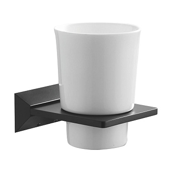 Стакан с керамическим держателем, RG1612H Rose, Черный Стакан с керамическим держателем, RG1612H Rose, Черный