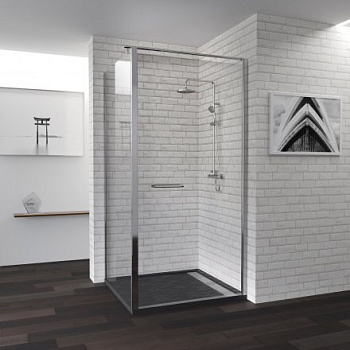 Душевой уголок RGW PA-48, 04084887-11, 80 х 70 x 185 см, дверь распашная, стекло прозрачное, хром, с полотенцедержателем