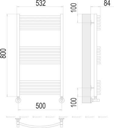 Полотенцесушитель Terminus Классик П16 500х800