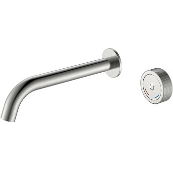 Смеситель автоматический для раковины из стены на 2 отв. TECH Nikel Brush