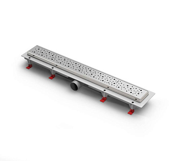 Душевой лоток 65 см Creto Points CRE-650 PN-50 с решеткой, хром