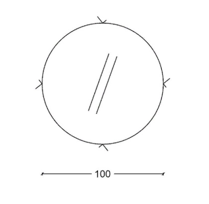 Зеркало Vallessi круглое с тыльной подсветкой , 100см 545-100 Boheme