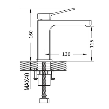 Смеситель для раковины Shevanik S99H S9901H