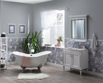 Зеркало Aquanet Селена 70 белый, серебро