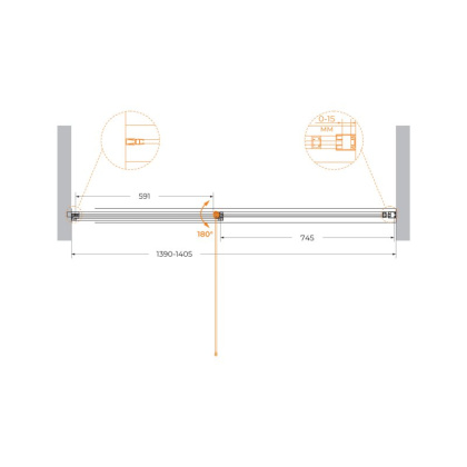 URBAN-B-12-130-C-CR Душевая дверь URBAN-B-12-130-C-CR Душевая дверь