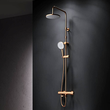 F0785A544 X-Joy, душ.система:  см-ль д/ванны/душа с ТМС, душ.штанга,верх.душ 220мм, руч.душ,роз.золо
