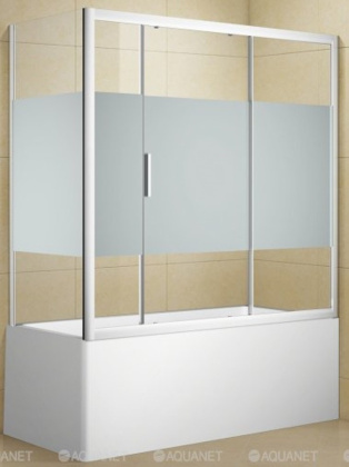 Шторка для ванны c боковой стенкой Aquanet Practic AE10-B-150H150U-CP + AE10-F-75H150U-CP