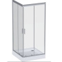 W90UG-403-090MT Душевая кабина Gem Square Slide 90x90 стекло прозрачное, профиль матовый Хром, без п W90UG-403-090MT Душевая кабина Gem Square Slide 90x90 стекло прозрачное, профиль матовый Хром, без п