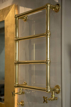 Полотенцесушитель водяной 750x500mm , золото (нерж.. сталь)