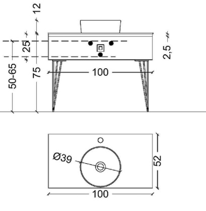 Консоль LUCIDO 100 см Бронзированный коричневый 304005 770-100-BB Boheme