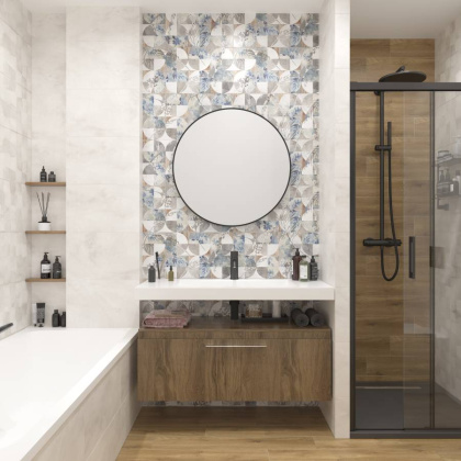 Керамическая плитка Creto Плитка Aura Grey W M 31х61 NR Mat 1 Керамическая плитка Creto Плитка Aura Grey W M 31х61 NR Mat 1