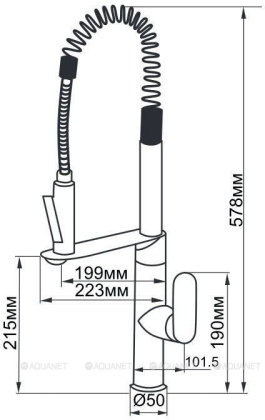 Смеситель для кухни Aquanet Stark FF35273-5 Смеситель для кухни Aquanet Stark FF35273-5