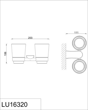 Подстаканник двойной RUSH Luson (LU16320) Подстаканник двойной RUSH Luson (LU16320)
