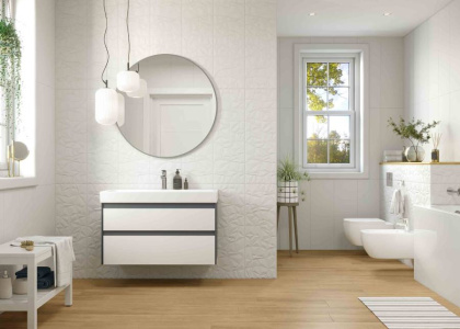Декор Brilliant White W M/STR 30x90 R Glossy 1 Декор Brilliant White W M/STR 30x90 R Glossy 1