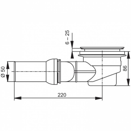 Сливной гарнитур для душевого поддона GROHE, горизонтальный (49534000)