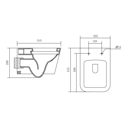 Подвесной унитаз Акватек Либра AQ0530-00