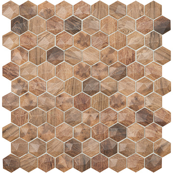 Стеклянная мозаика, WOODS 4700D, Hexagon