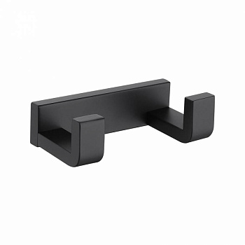 Крючок двойной ABBER Westen AA1750B черный матовый Крючок двойной ABBER Westen AA1750B черный матовый