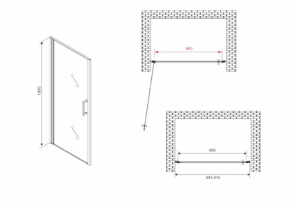 Душевая дверь ABBER Sonnenstrand AG04090 Душевая дверь ABBER Sonnenstrand AG04090