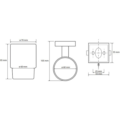 Держатель зубных щеток, стакан
