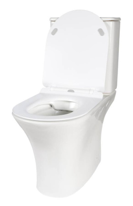 Унитаз-компакт безободковый Creto Cer C3 1003-002Cer-C3W с быстросъёмной крышкой-сиденьем микролифт Slim (арматура Geberit)