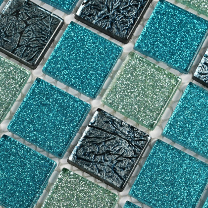 Мозаика стеклянная Breeze (чип 4*25*25) 300*300(22шт.-1.98м2), м2 Мозаика стеклянная Breeze (чип 4*25*25) 300*300(22шт.-1.98м2), м2