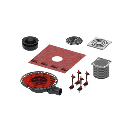 Комплект точечного трапа с сифоном DN 50 и декоративной решеткой