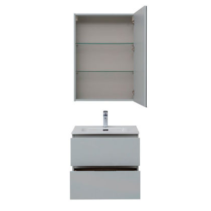 Мебель для ванной Aquanet Алвита New 60 2 ящика, серый
