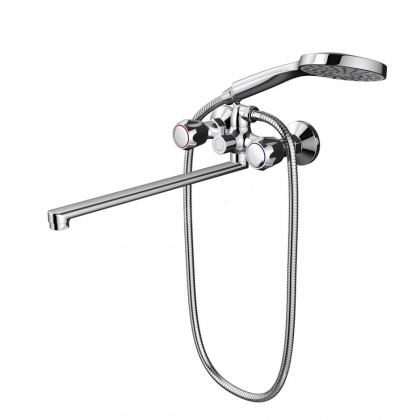 D7095000 Modern двухзахватный Смеситель Для ванны и душа с универсальным изливом и душевым набором D7095000 Modern двухзахватный Смеситель Для ванны и душа с универсальным изливом и душевым набором