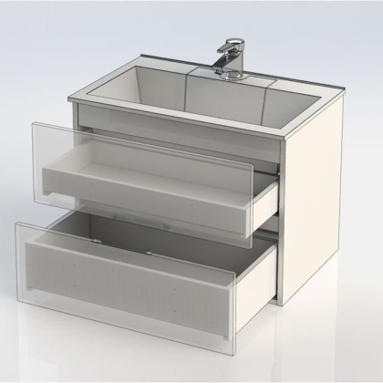 Тумба с раковиной Aquanet Алвита 70 серый антрацит