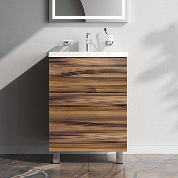 База под раковину напольная с 2 ящиками, 81х60х40,8 см, коричневая, M90FSX0602HF