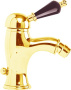 VINTAGE-BSM1-02-Sw Смеситель на биде однорычажный c донным клапаном, исполнение бронза, ручка Swarov