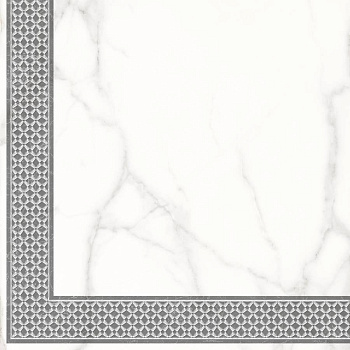 7346-0002-1001 Декор кер. Каррара Нова_LB Бел. 45*45 _геометрия_ 1 \4