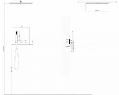 Душевая система ABBER Daheim AF8255NG скрытого монтажа без излива, термостат, никель