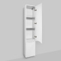 M80CHR0356WG Like, шкаф-колонна, подвесной, правый, 35 см, двери, Белый, глянец, ш