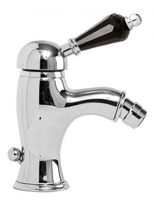 VINTAGE-BSM1-02-Sw Смеситель на биде однорычажный c донным клапаном, исполнение бронза, ручка Swarov