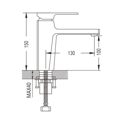 Смеситель для раковины латунь, хром S8901 Смеситель для раковины латунь, хром S8901