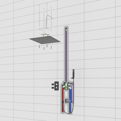 Душевая система Timo Petruma SX-5029/18SM скрытого монтажа, термостат, черное золото
