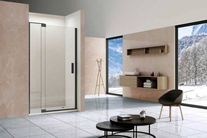 Душевая дверь Extra VDP-1E8090CLB, 800/900, черный, стекло прозрачное 