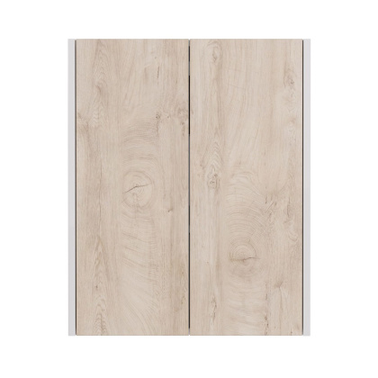 Шкаф Lemark COMBI 60см подвесной, 2-х дверный, цвет фасада: Дуб кантри, цвет корпуса: Белый глянец