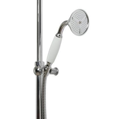 GOLF-CD-03/24-M Душевая стойка со смесителем, верхним и ручным душем Исполнение: Золото 24 карат, Ручки: Золото 24 карат 