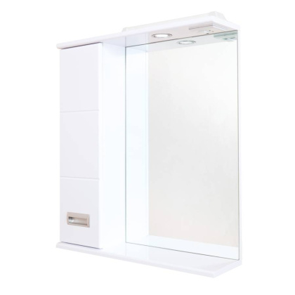 Шкаф-зеркало Onika Балтика 58 белый, левый, с подсветкой