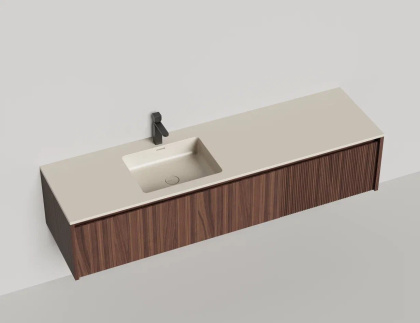 Подвесная тумба Domino 1800, шпон, под встраиваемую раковину