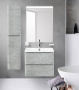 Тумба с раковиной подвесная BelBagno ALBANO 60 Cemento Verona Grigio, раковина белая