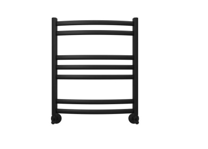 Полотенцесушитель водяной Aquatek (Акватек) Лугано П7 500х600 мм, черный муар, подключение нижнее/диагональное, сверхпрочная пищевая нержавеющая сталь AISI 304L, гарантия 10 лет