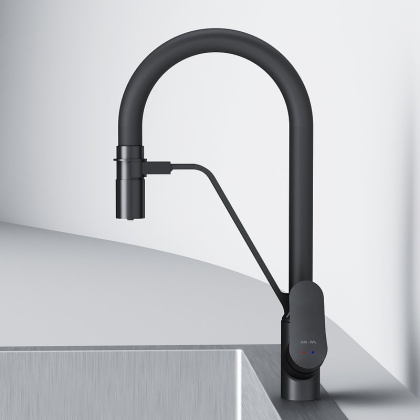 Смеситель Am.Pm Like F8007822 для кухонной мойки, Черный