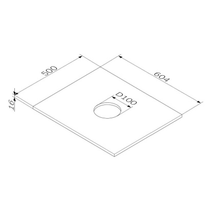 Столешница 60 см, дуб крафт M8FST0600OF